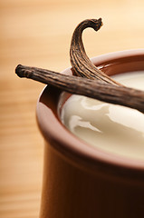 Image showing Sweet vanilla pudding dessert 