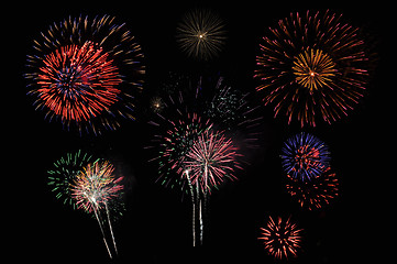 Image showing colorful fireworks