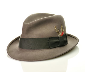 Image showing vintage gray hat 