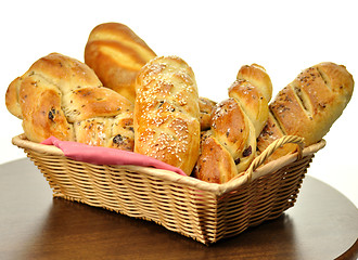 Image showing bread assortment in a basket