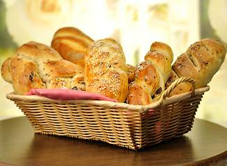 Image showing bread assortment in a basket