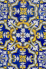 Image showing Traditional Portuguese glazed tiles