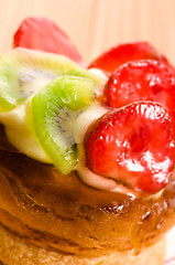 Image showing French cake with fresh fruits