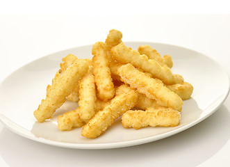 Image showing fried potatoes in a white plate