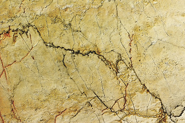 Image showing Yellow rough stone texture