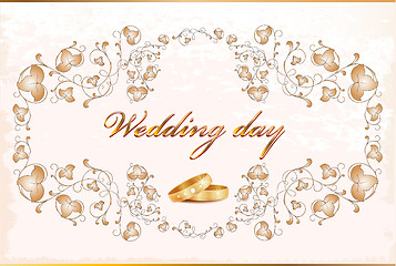 Image showing Vintage wedding card.