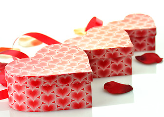 Image showing red gift boxes