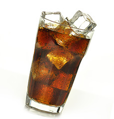 Image showing cola with ice cubes 
