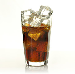 Image showing cola with ice cubes 