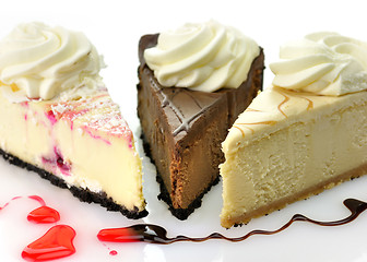 Image showing slices of cheesecake 