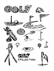 Image showing golf objects