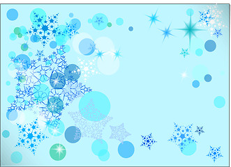 Image showing christmas background with snowflakes