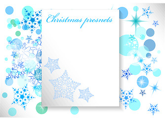 Image showing christmas background with snowflakes