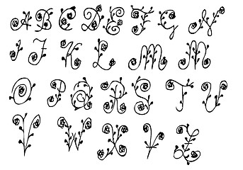 Image showing easy flower alphabet