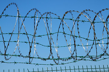 Image showing barbed wire background