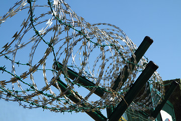 Image showing barbed wire background