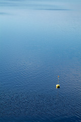 Image showing Yellow buoy in the water