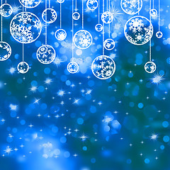 Image showing Elegant blue christmas background. EPS 8