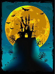 Image showing Scary halloween vector with magical abbey. EPS 8