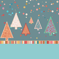 Image showing Retro Christmas Card Template. EPS 8
