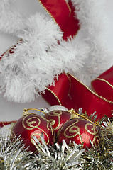 Image showing Christmas motifs with balls and chains