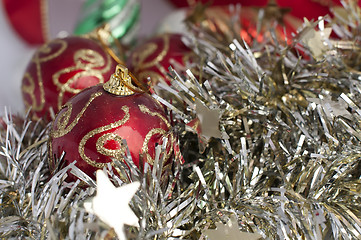 Image showing Christmas motifs with balls and chains