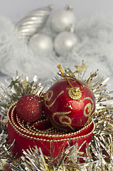 Image showing Christmas motifs with balls and chains