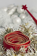 Image showing Christmas motifs with balls and chains