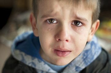 Image showing Sad child who is crying