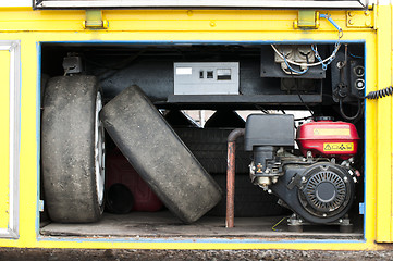 Image showing Tires and compressor