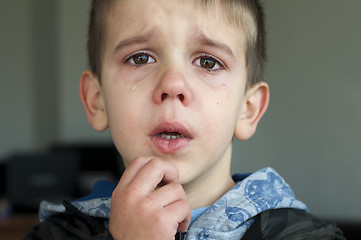 Image showing Sad child who is crying