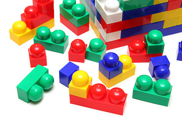 Image showing house of blocks - meccano toy