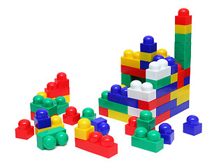 Image showing house of blocks - meccano toy