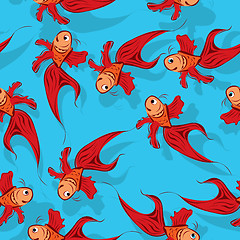 Image showing Seamless fish pattern