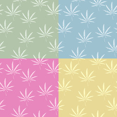 Image showing Seamless cannabis pattern