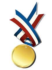 Image showing Realistic gold medal