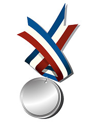 Image showing Realistic silver medal