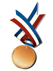 Image showing Realistic bronze medal