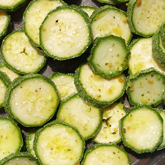 Image showing Courgettes zucchini