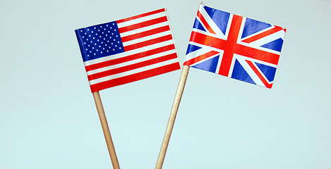 Image showing British and American flags