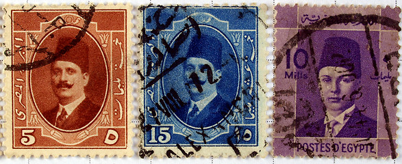 Image showing Egyptian stamps