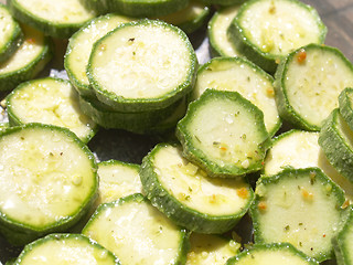 Image showing Courgettes zucchini