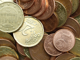 Image showing Euro coins background