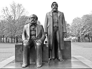 Image showing Marx-Engels Forum statue