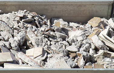 Image showing Demolition waste debris