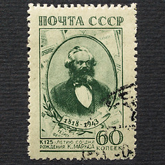 Image showing Karl Marx stamp, USSR, 1943