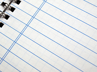 Image showing Blank notebook page