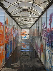 Image showing Bridge with graffiti