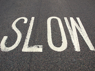 Image showing Slow sign