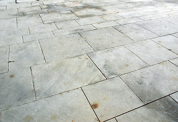 Image showing Concrete sidewalk pavement